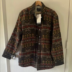 Pendleton Highland Peak Brown and Red Shirt Jacket